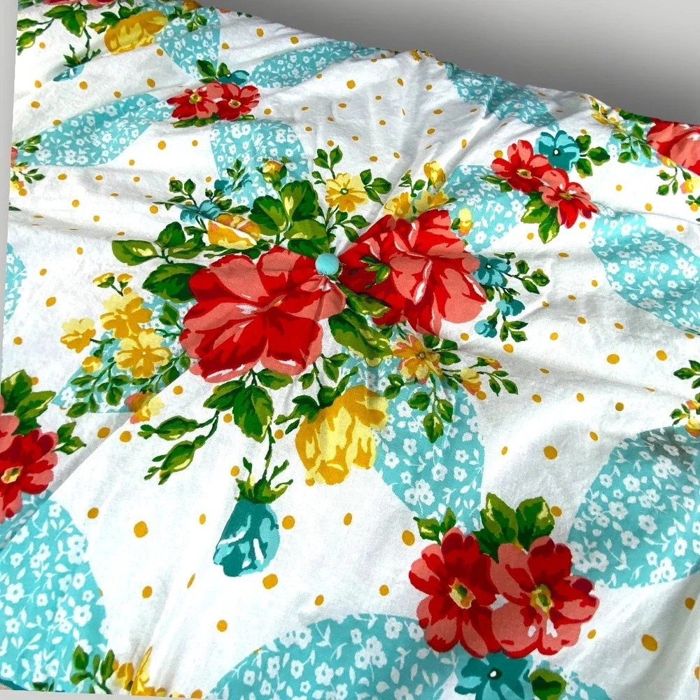 Pioneer Woman King Pillow Shams Floral Cottage Farmhouse Set 2 Boho‎ Decor
